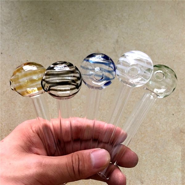 

Дешевые красочные пончик Pyrex Glass Масляная горелка прозрачная Масляная трубка Стекло Прямые трубы Масляная горелка Труба для курительных трубок