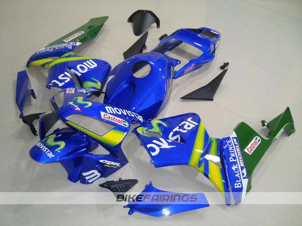 

4gifts new abs injection mold motorcycle fairings kits 100% fit for honda cbr600rr f5 03 04 2003 2004 bodywork set custom blue green