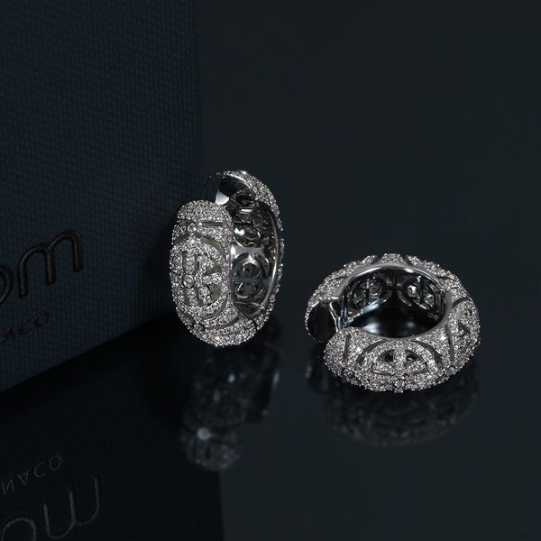 

2019 new arrival europe 925 sterling sliver crystal round luxury earrings brand original delicate party earrings women girl, Silver