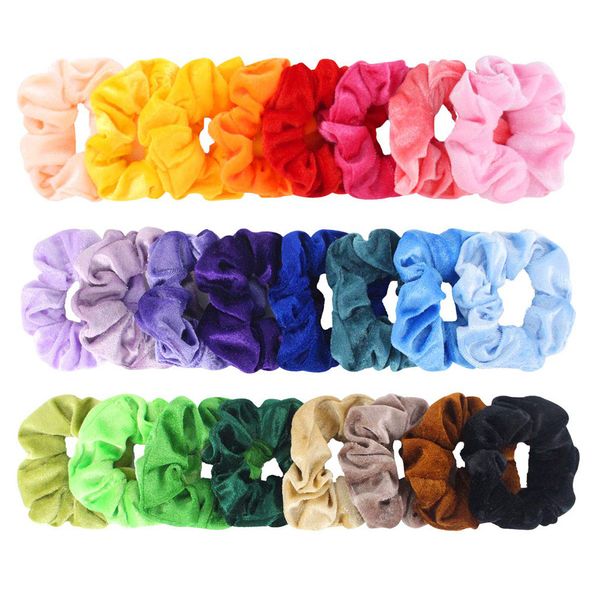 

hair bands set velvet elastic hair bands for women or girls accessories suspenders for scrunchie women d30820, Brown