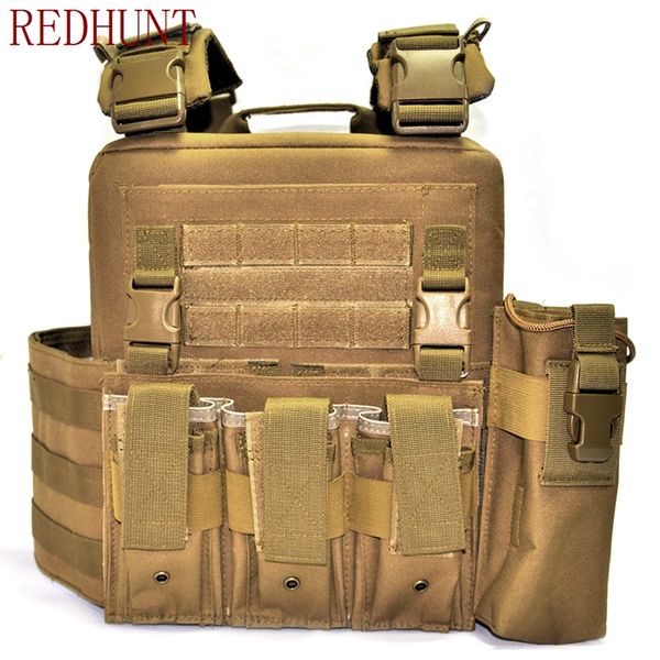 

hunting jackets arrivals adjustable tactical vest molle waistcoat combat wargame for, Camo;black
