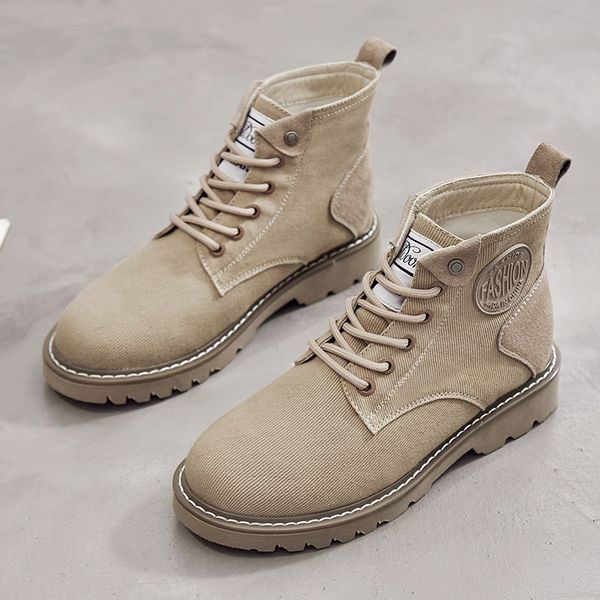 

new women's shoes fashion tie round head boots indestructible women's shoes waterproof outdoor mid boots wholesale, Black