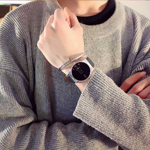 

new personality creativity woman's watches must-have fashion wristwatch ladies colorful turntable table student favorite female, Slivery;brown