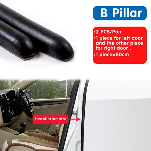 

2pcs car door rubber seal strip filler car door weatherstrip for b pillar protection sealant strip sealant for