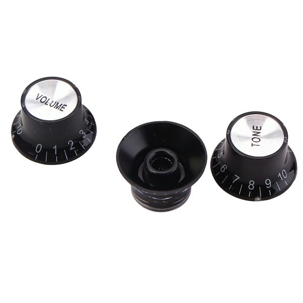 

3 pieces electric guitar acrylic volume tone control knobs caps