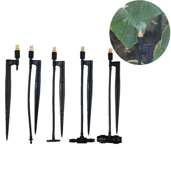 

20pcs brass misting sprinkler on 20cm stake for garden watering potted plant water nozzle drip irrigation fittings