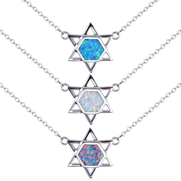 

kelitch 925 sterling silver necklace charm star pendant necklace fire opal choker chain for women engagement wedding jewelry