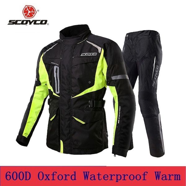 

1set winter men's motocross off-road racing suits waterproof warm motorcycle jacket and pants with 9pcs pads