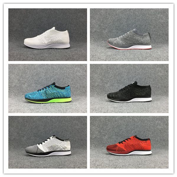 

2019 Best Sale AAA Quality Fly Racer Running Shoes For Women Men Lightweight Breathable Casual Outdoor Sneakers SIZE 40-45