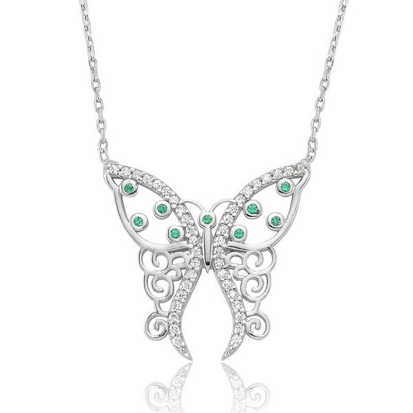 

925 sterling silver pattern butterfly lady necklace