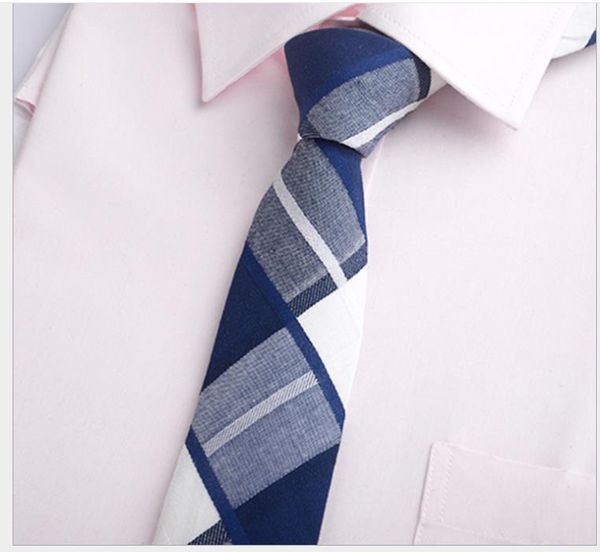 

2019 cotton tie business leisure universal arrow-shaped cotton fashion tie, Blue;purple