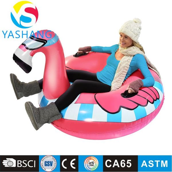 

multifunction cold-resistant pvc inflatable single flamingo ski ring ski tire inflatable ring
