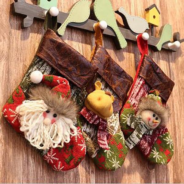 

christmas stocking boots cookies packaging bags bakery gift candy muffin open stocking sock boot bag xmas gift festival