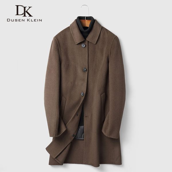 

men wool coat winter woolen jacket slim casual long blends down jackets 2019 new 91z8815-c, Black