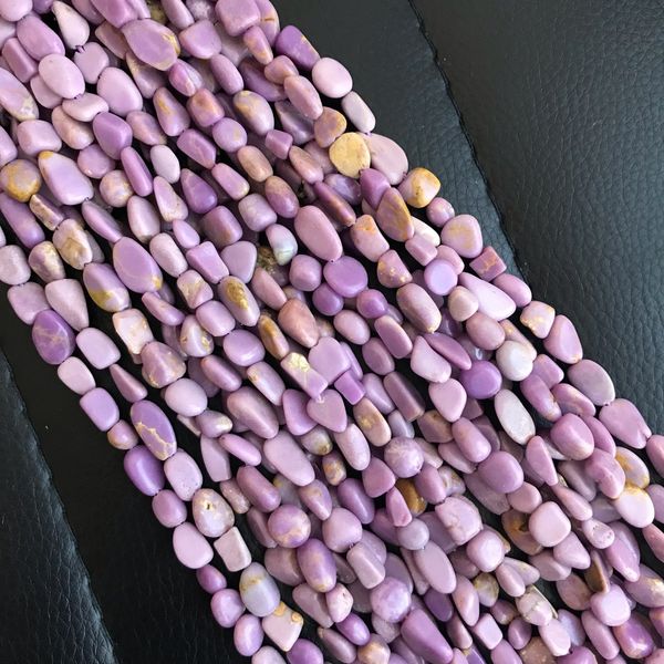 

6x8mm irregular natural american purple mica stone beads fashion charm jewelry making loose stone beads diy strand 15'', Black