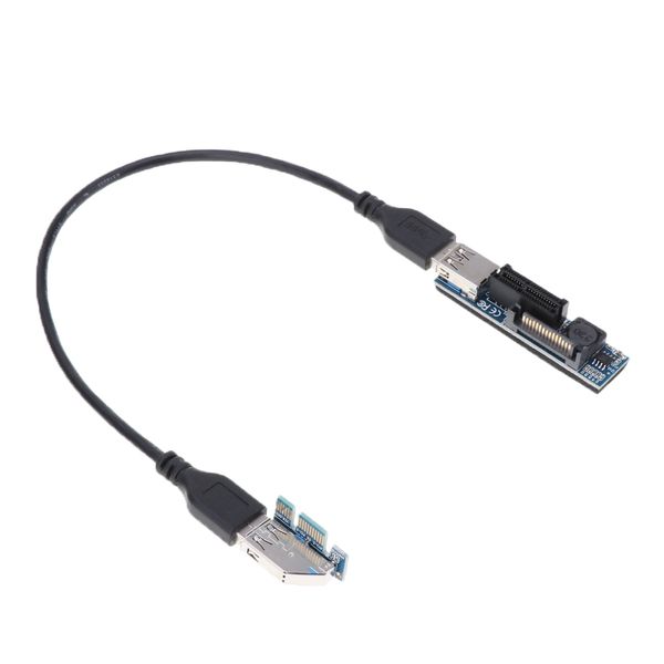 

usb 3.0 pcie pci-e 1x to 1x extender riser card adapter 0.3 m cable