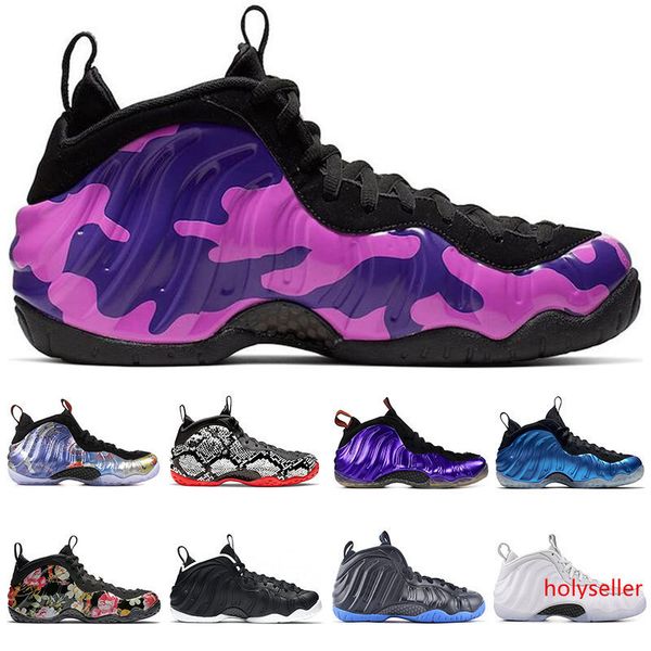 

new arrivel penny hardaway mens basketball shoes purple camo snakeskin usa floral knicks royal bule metallic red sports sneakers size 7-13