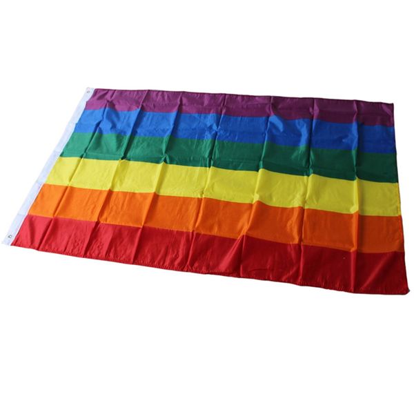 

rainbow flag 90x150cm polyester female proud decoration