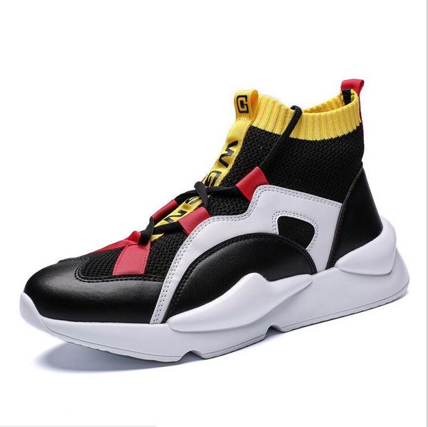 

2019 new y3 style high men sneakers triple black grey yellow boots trainers outdoors sports shoe designer chaussures t07