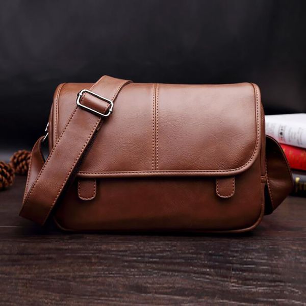 

pu leather small shoulder bags for women men vintage pu leather solid ladies bag cross body messenger bag bolsa