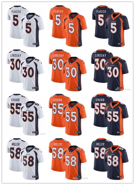 

Denver men women youth bronco 5 joe flacco 30 phillip lind ay 58 von miller 55 bradley chubb football jer ey cu tom orange grey navy, Black;red