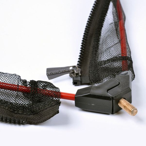 

folding fishing dip net carbon fiber nylon mesh portable fish catching nets split fishing gear &t8