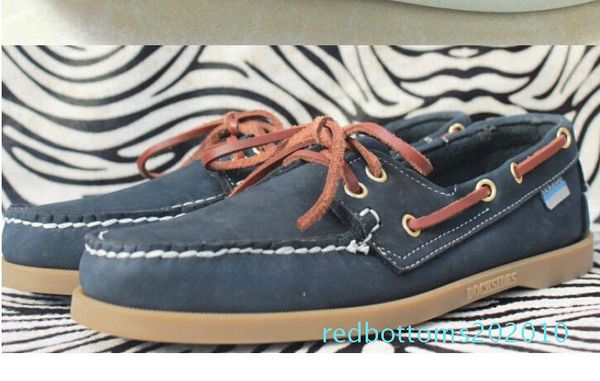 

wholesale men suede sider loafers boat shoes mens blue suede boat handmade loafers leather shoes casual shoes big size r10, Black