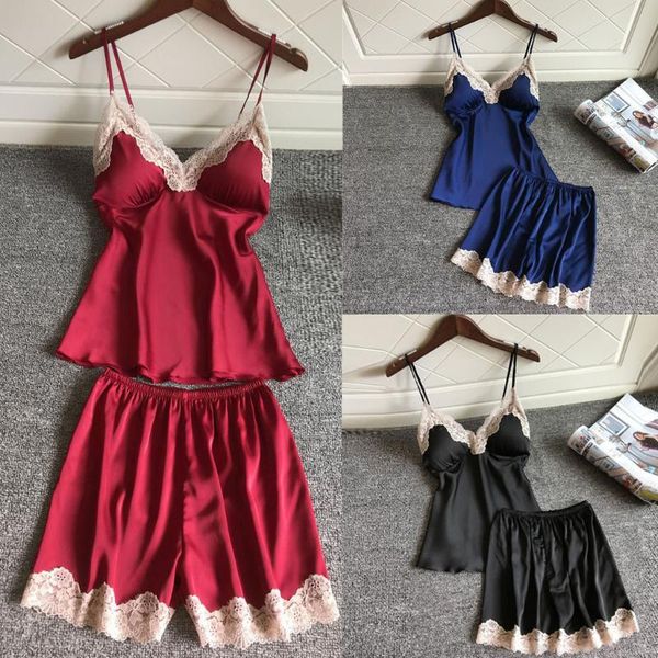 

women sleepwear lace sling suit lingerie fashion nightwear ladies girls fancy underwear babydoll short set tenu lingerie, Black;red