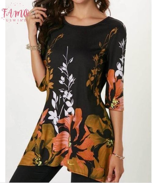 

new arrival 2020 spring summer applique blouse women half sleeve o neck print shirt casual vintage floral shirt plus size 5xl, White