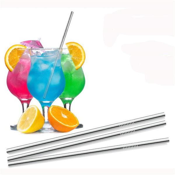 

26.5 cm/10.43 inch stainless steel drinking straw straight tea coffee tools wedding party drinking accessories