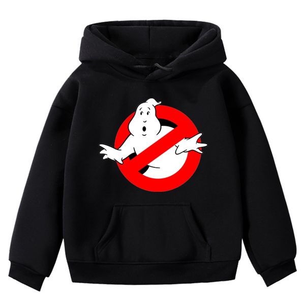 

print ghostbuster hoodies children boy girl clothes long sleeve thicked sweatshirt kids casual winter warm tracksuit hooded, Black