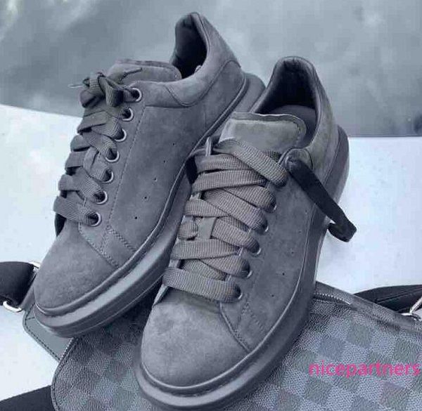 

real grey suede leather trainers designer shoes luxury platform oversized sneaker men and women wedding party shoes with