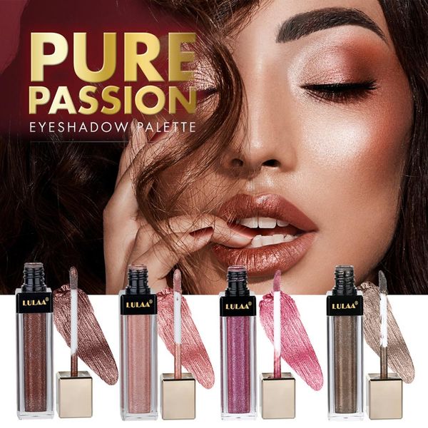 

new pearlescent shimmering sequins monochrome wet eye shadow for women