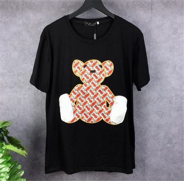 

Embroidery Bear Print Designer Womens Tshirts Luxury Loose Short Sleeve Crew Neck Ladies Tops Womens Tees