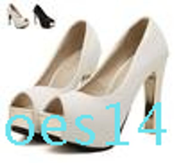 

fashion platform peep toe pumps 12cm women shoes high heels wedding shoes 2 colors size 35 to 39 14t, Black