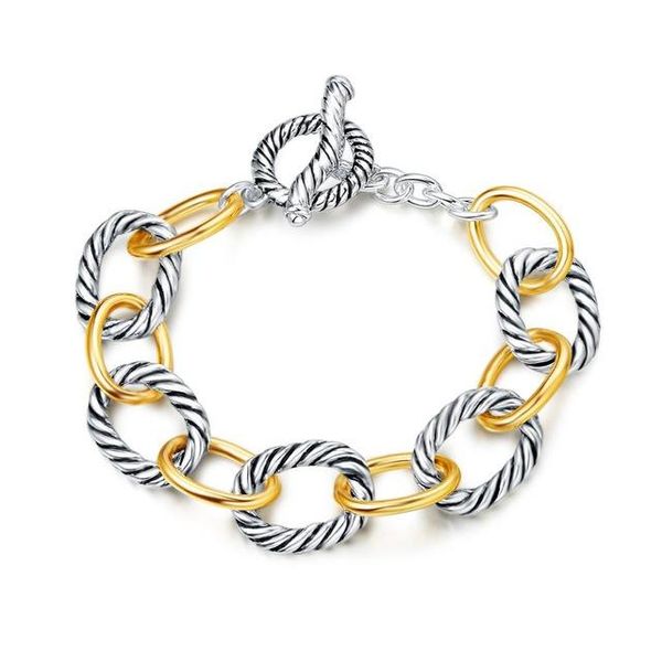 

браслет дизайнерский бренд дэвид вдохновил браслеты старинные женские ювелирные изделия кабель провод старинные браслеты рождественские пода, Golden;silver
