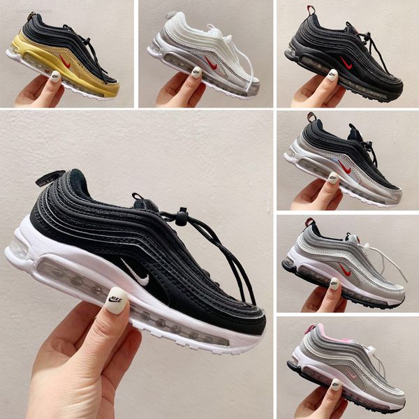 

2019 kids leather and fabric breathable kid outdoor shoes og tpu built in air kids outdoors cushioning athletic shoes 28-35, Black