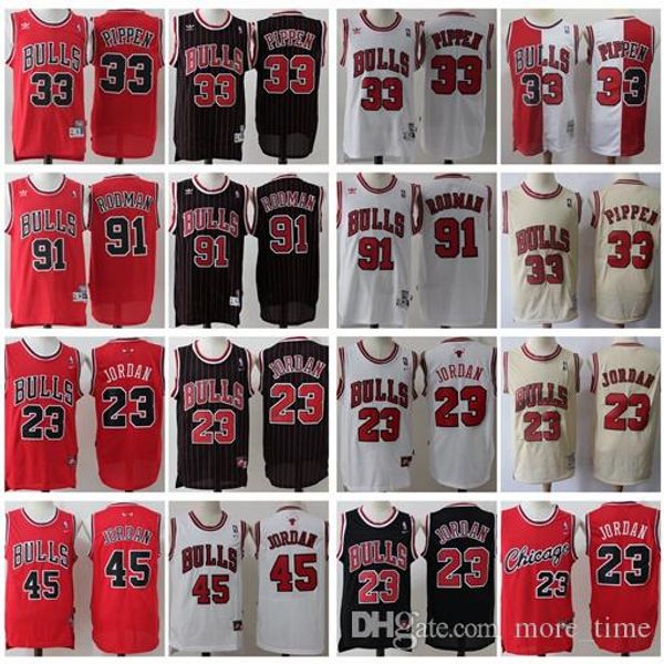 

ретро чикаго буллс джерси #23 майкл джей ди #91 родман #33 пиппен баскетбольные майки сшитые ретро классическая сетка буллс джерси, Blue;black