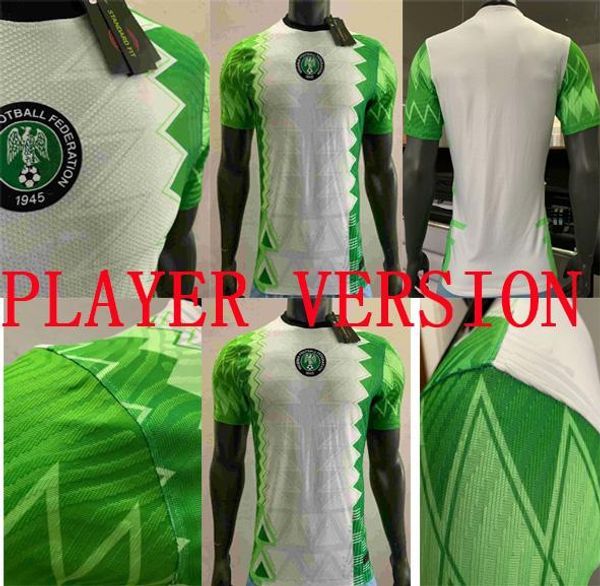 

new 20 21 player version niger nation team #10 mikel #11 moses soccer jerseys 2020 men home soccer shirts 2020 green white football uniforms, Black;yellow