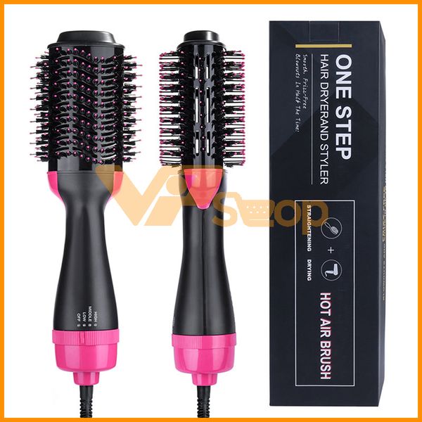 

Один шаг Фен и Styler горячего воздуха выпрямления Styling Brush 4 IN 1 Отрицательный электрический Выпрямитель для волос Щетка Расческа для завивки