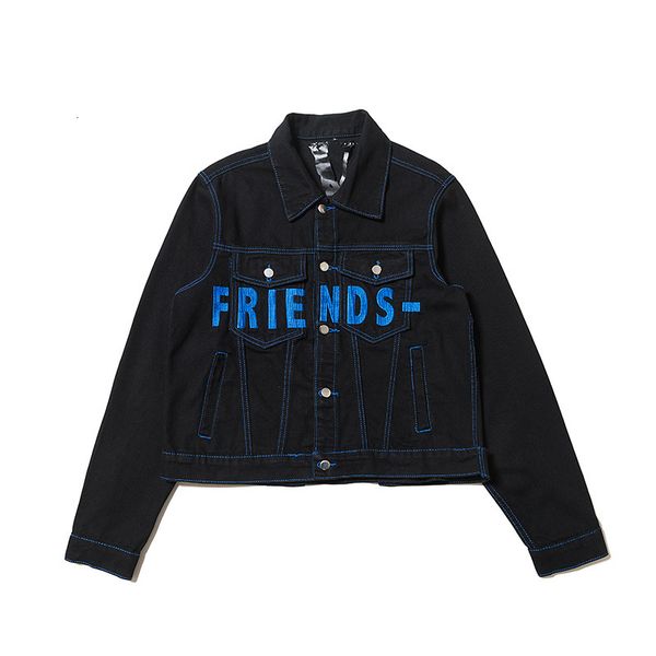 

2019 осенью и зимой новые вышитого большой v клипа джинсовой одежды для мужчин, так и женщин писем вышитых мод пальто пары style6gdjkmtcycjv, Black;brown