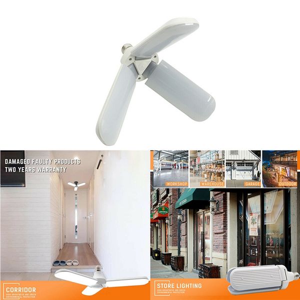 

umlight1688 e27 led bulb smd2835 super bright foldable fan blade angle adjustable ceiling lamp home energy saving lights