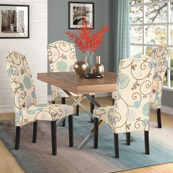 2019 Contemporary Dining Chairs With Sturdy Wood Legs Beige Floral Soft Table Chair Stool Us In Stock Wholesale From Greatfurnishing 131 81