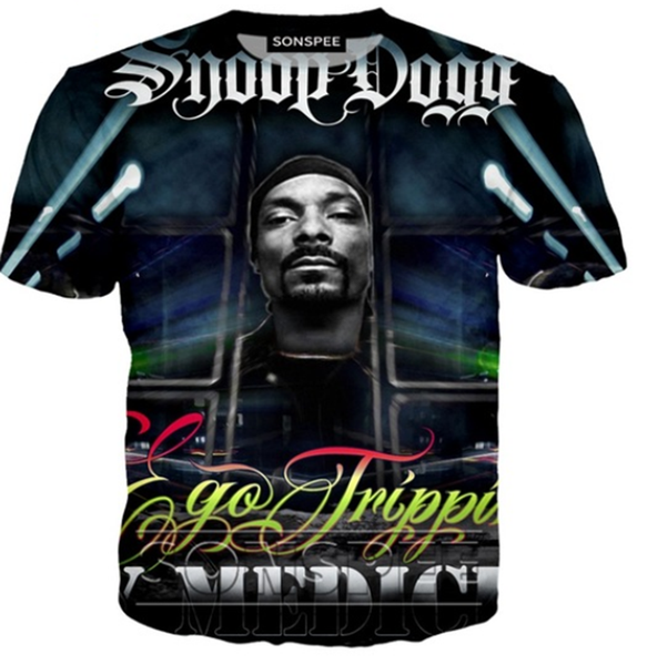 

new 3d printingt рубашка snoop dogg мужчины женщины rap hip hop dj fashion tshirt rock harajuku тройники забавные рубашки homme tshirt k1323, White;black
