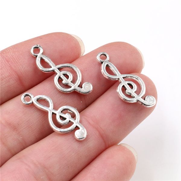 

26x10mm 20pcs antique silver plated bronze plated music handmade charms pendant:diy for bracelet necklace