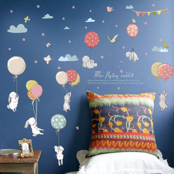 

7 kinds cartoon series removable wall stickers cute animal pvc glass window art decals baby kids bedroom decoration wallpaper