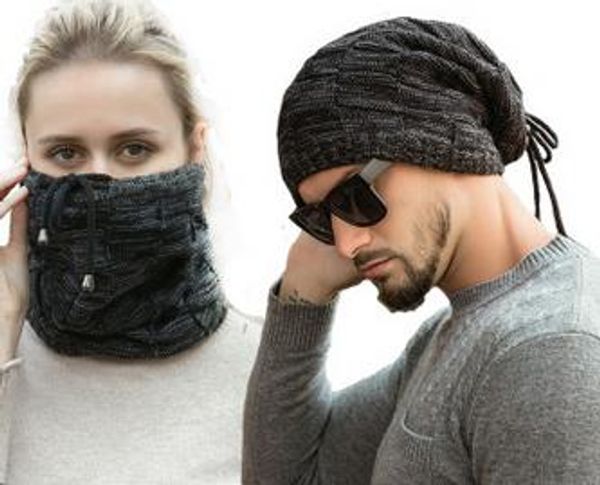 

wholesale and retail adults fashion hats thick warm caps w autumn and winter men's knit hat, Blue;gray