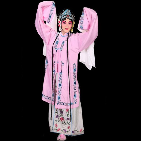 Chinesische Hanfu Langarm-Drama-Tanzkleidung, weibliches chinesisches klassisches Peking-Opern-Theater-Bühnenkostüm