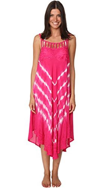 

ingear tie dye handkerchief hem dress beachwear casual beach dress, Black;gray