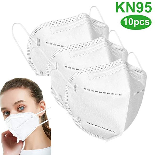

kn95 disposable mouth mask 10 pcs. 95% filtration non-woven fabric protective mask for dust particles contamination ears